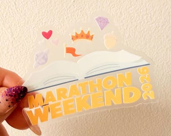 2026 Marathon Weekend | runDisney Inspired CLEAR Sticker | Waterproof & Transparent