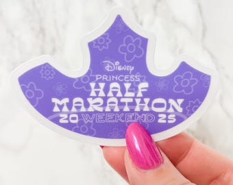 2025 Princes Half Marathon Weekend | runDisney Inspired CLEAR Sticker | Waterproof & Transparent