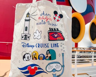 Disney Cruise Line Inspired Tote | Vacation Family Bag (16x15)
