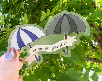 CLEAR Gilmore Girls Sticker | In Omnia Paratus | Logan and Rory | Waterproof & Transparent