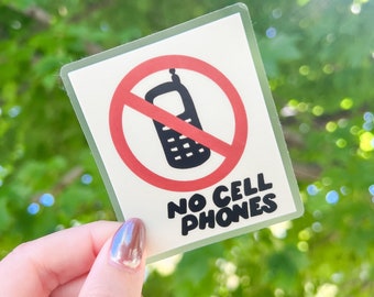 CLEAR Gilmore Girls Sticker | No Cell Phones Luke’s Diner | Waterproof & Transparent