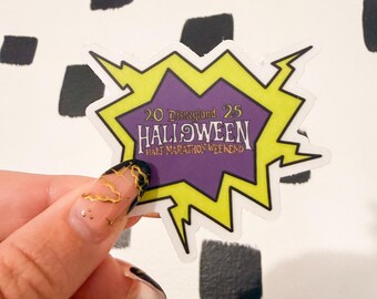 2025 Disneyland Half Marathon Weekend | runDisney Inspired CLEAR Sticker | Waterproof & Transparent
