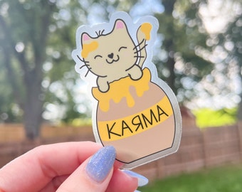 KARMA IS A CAT | Taylor Swift Inspired | Clear & Waterproof Sticker