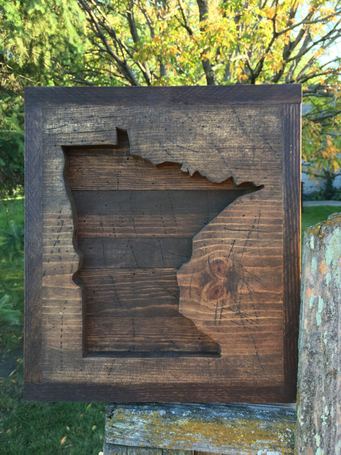 Minnesota State Wood Cutout MN Wall Art Rustic Home Decor | Etsy
