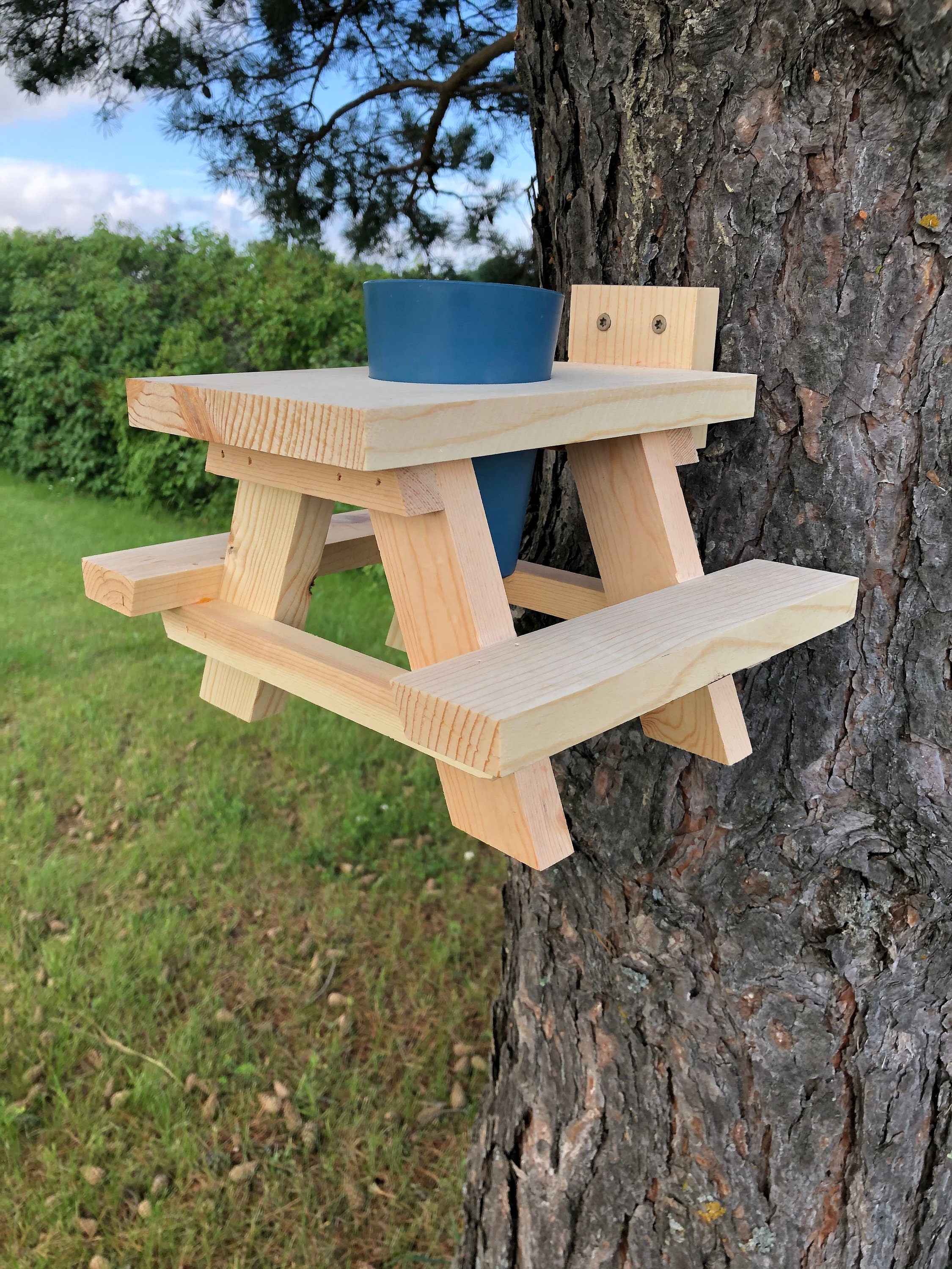 Squirrel Picnic Table Squirrel Feeder Squirrel Feeder | Etsy