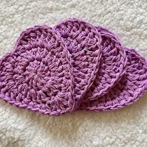 Set of 4 Heart Coasters, Mug Rugs