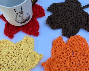 Changing Leaves Coasters Set of 4, Mug rugs, Fall, Autumn