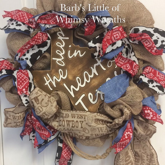 Items similar to Deep in the Heart of Texas Wreath on Etsy