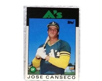 Jose Canseco Rookie 1986 Topps Traded Baseball #20T, Oakland Athletics, A's