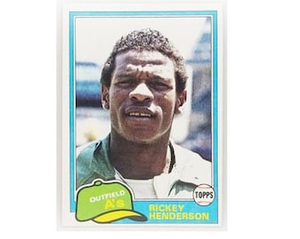 Rickey Henderson 2nd Year 1981 Topps Baseball #261, Oakland Athletics, A's, HOF!