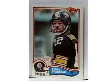 Terry Bradshaw 1982 Topps Football #204, Pittsburgh Steelers, HOF Quarterback