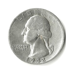 1942-S 25c Silver Washington Quarter, Low-Mintage, Shiny, Rare Coin!