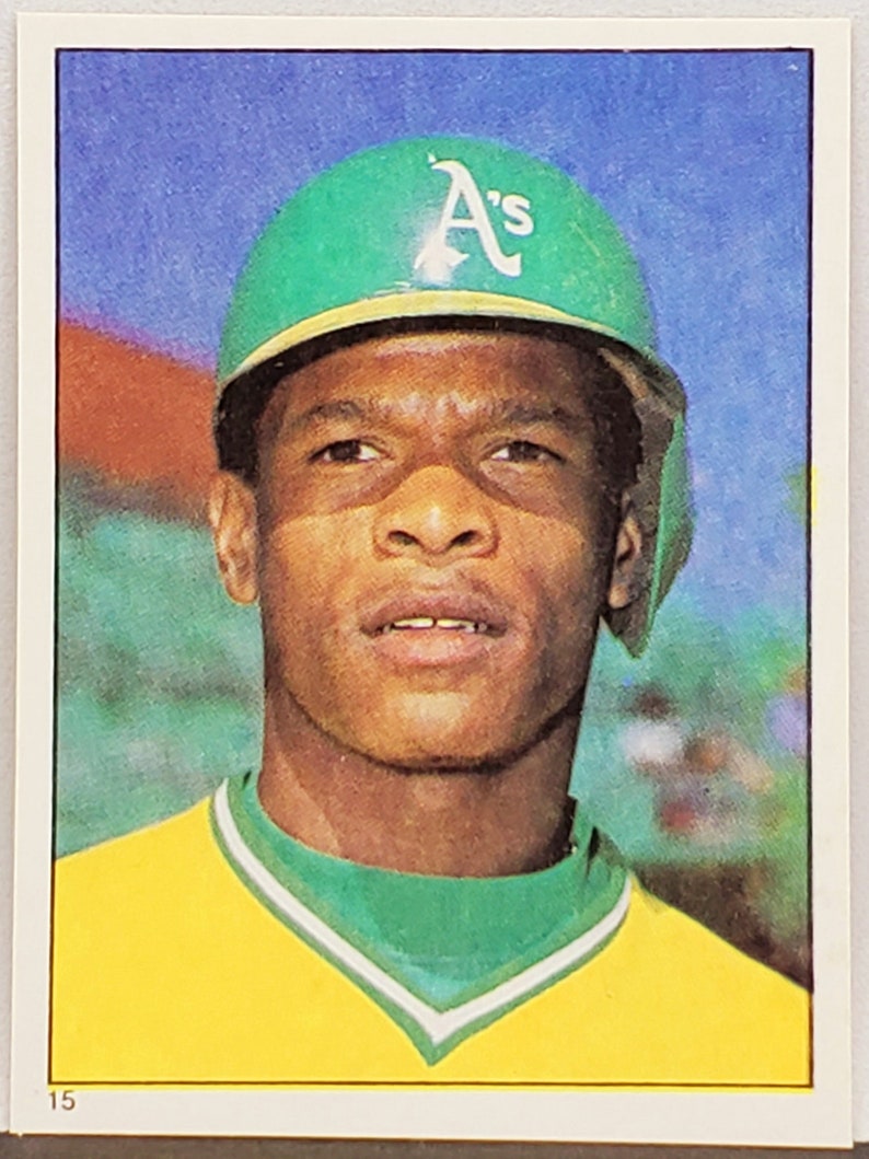 1981 Topps 15 Rickey Henderson 1st Topps Sticker HOF Oakland - Etsy