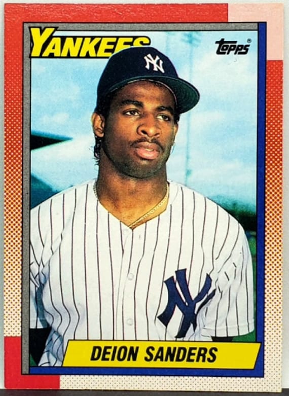 1990 Topps 61 Deion Sanders Rookie Yankees NFL & MLB 