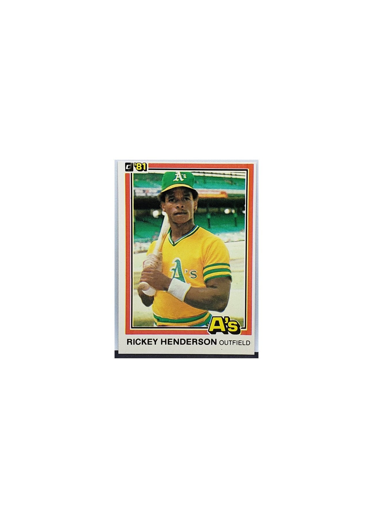 Rickey Henderson 2nd Year 1981 Donruss Baseball #119, Oakland 