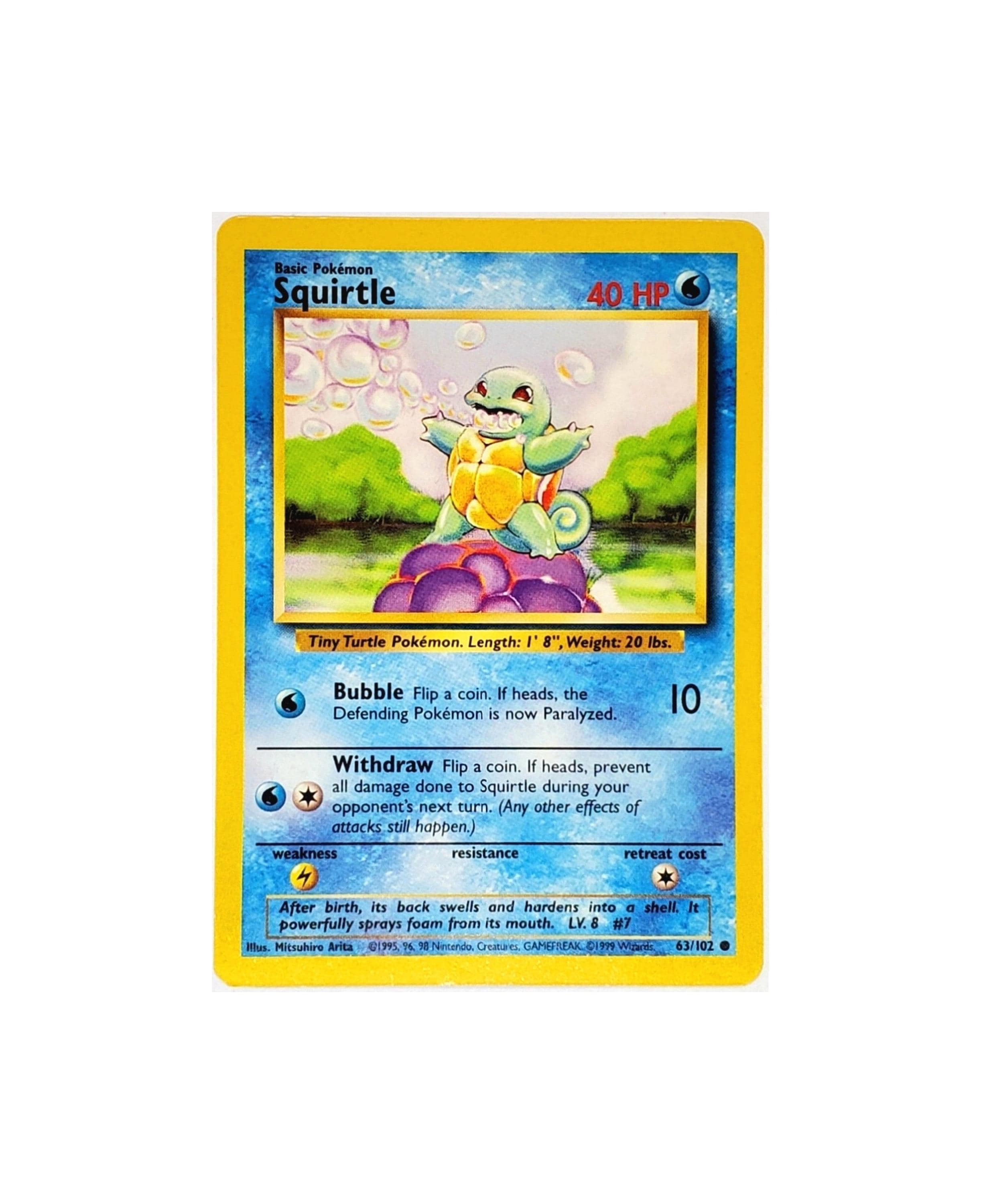 1995 squirtle pokemon card value 63 102 063/102 Base Set (Shadowless) Regular for sale online [1W] Withdraw 1995 Squirtle Pokemon Card 63/102