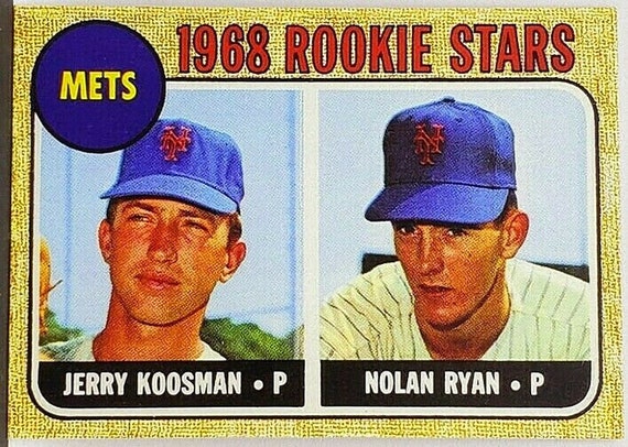 Sale 1968 Topps 177 Nolan Ryan Rookie Card Hof Mets Read Etsy