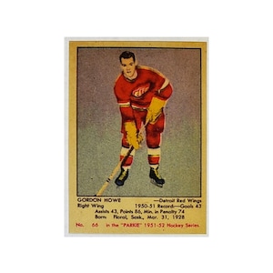 SALE! Gordie Howe Rookie 1951-52 Parkhurst #66 Detroit NHL Hof (Read FIRST!)