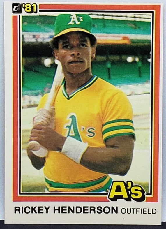 rickey henderson rare baseball cards 1986 Topps #500 New York Yankees Official MLB Trading Card (stock photo used, NM or better guaranteed) : Collectibles & Fine Art Rickey Henderson 2nd Year 1981