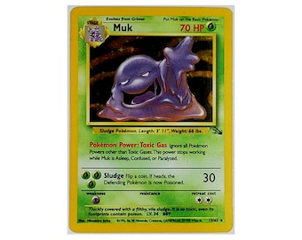 1999 muk pokemon card Pokemon Card Muk (Holo) (13/62) (Fossil Set. 1999, USA) (Near Mint)