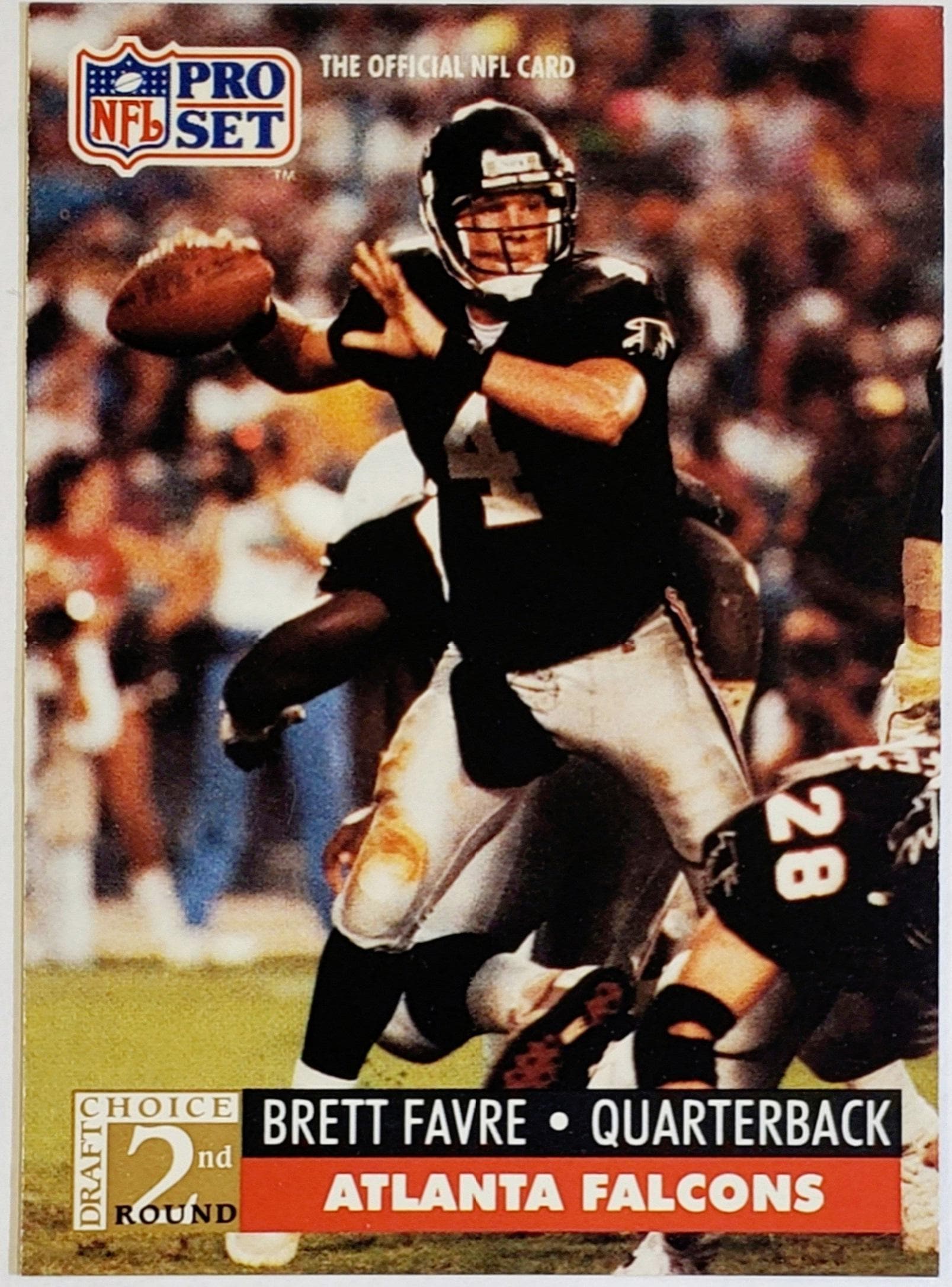 brett favre tobacco Brett Favre Rookie 1991 Pro Set Football #762, Atlanta Falcons, Packers,  HOF Quarterback!