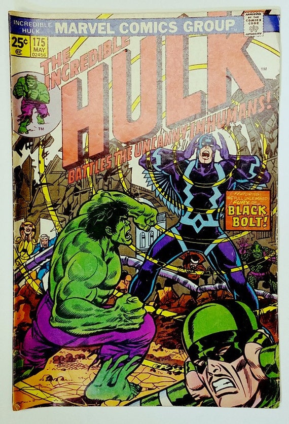 入手困難！ MARVEL ハルク 1974年製ビンテージ アメトイ HULK Incredible Hulk #175, Marvel Comics, 1974, Black Bolt, Inhuman