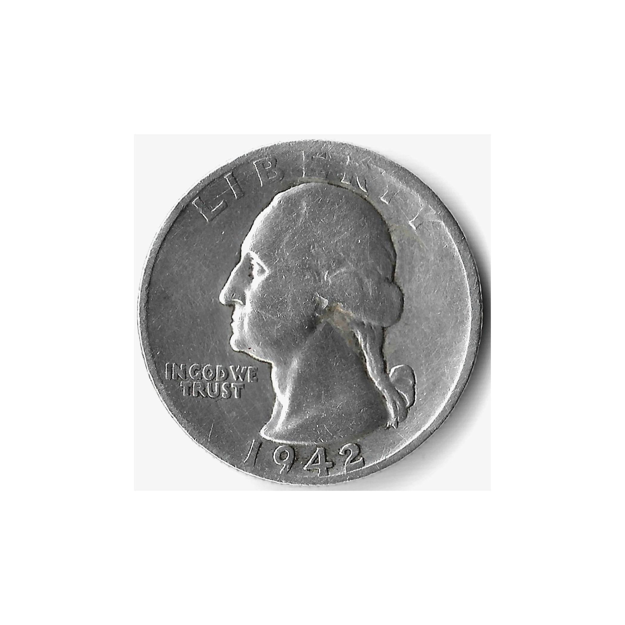1942-S 25c Silver Washington Quarter, Shiny Coin, Awesome