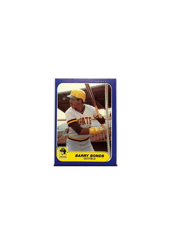 Barry Bonds Rookie 1986 Fleer Update Baseball #U-14, Pittsburgh Pirates, Giants, RARE! - Etsy Barry Bonds Rookie 1986 Fleer Update Baseball #U-14, Pittsburgh Pirates, Giants, RARE! - Etsy
