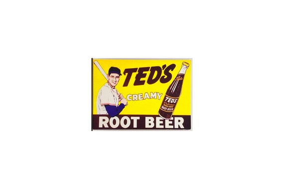 SALE! 1950s Ted Williams Creamy Root Beer, HOF Boston Red Sox