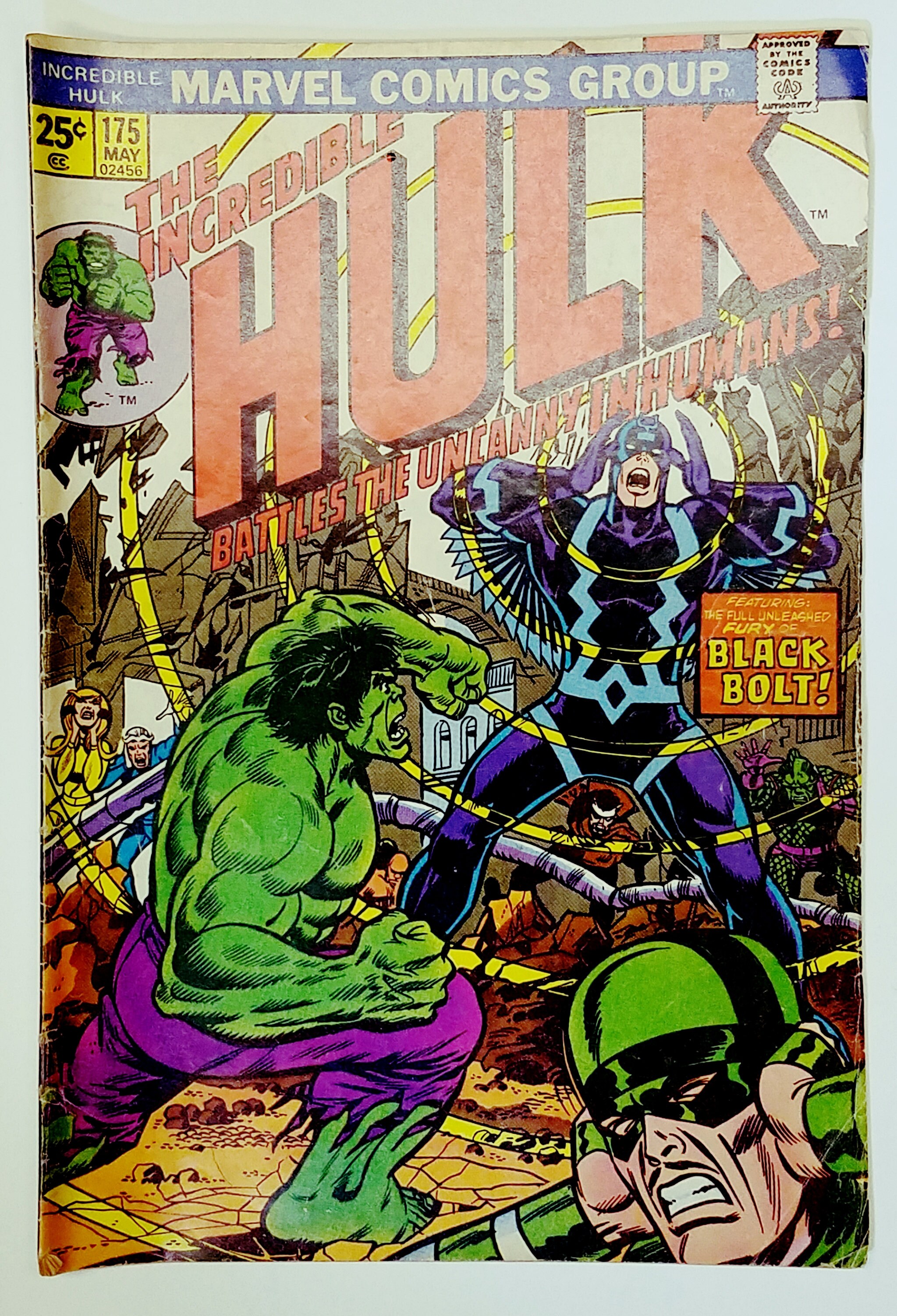 Incredible Hulk #175, Marvel Comics, 1974, Black Bolt, Inhuman