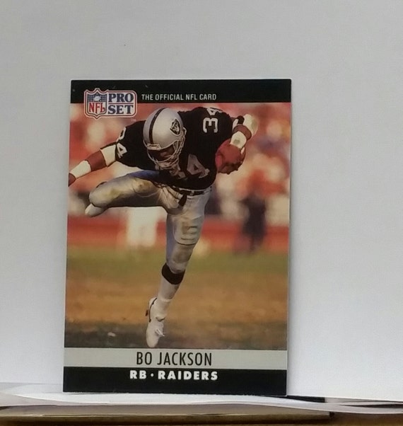 Bo Jackson 1990 Pro Set Football #155, Oakland Raiders, Running