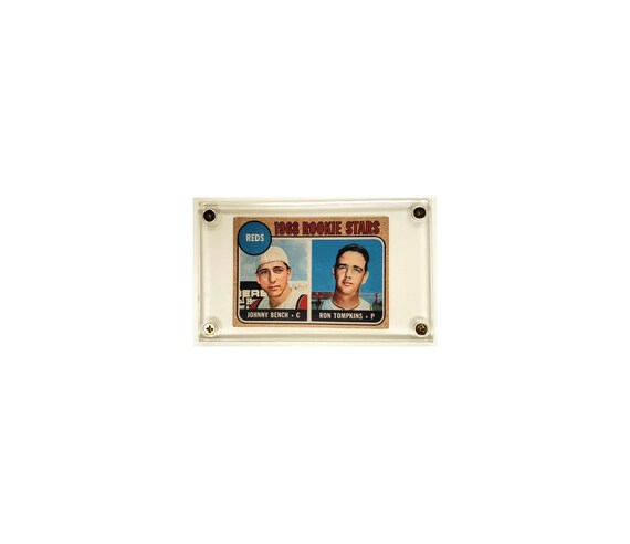 1968 Topps Johnny Bench Rookie Card 247 In A Hard Plastic Etsy