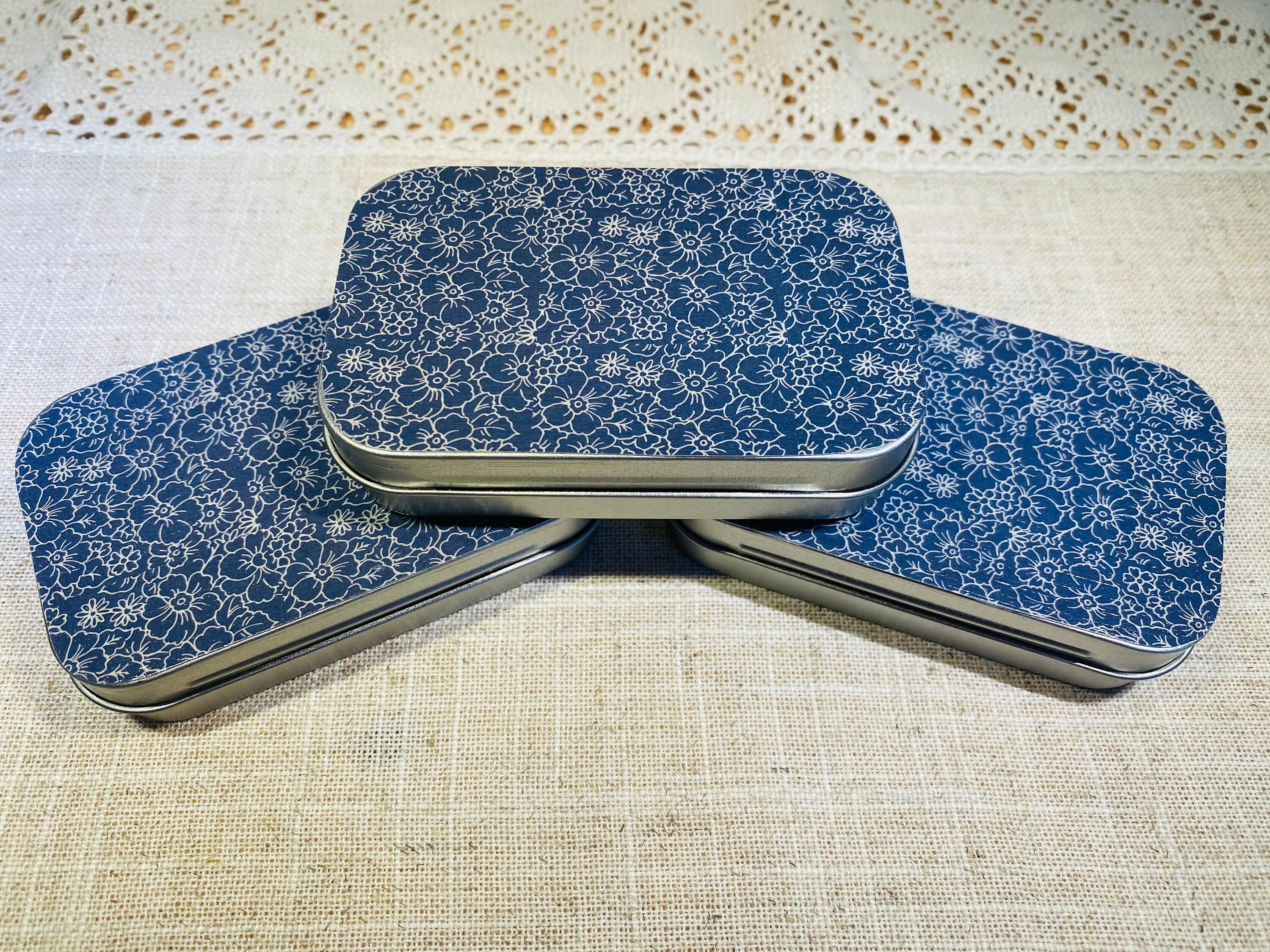 Tiny Tins Notions tin Decorative tin Small metal tin Etsy