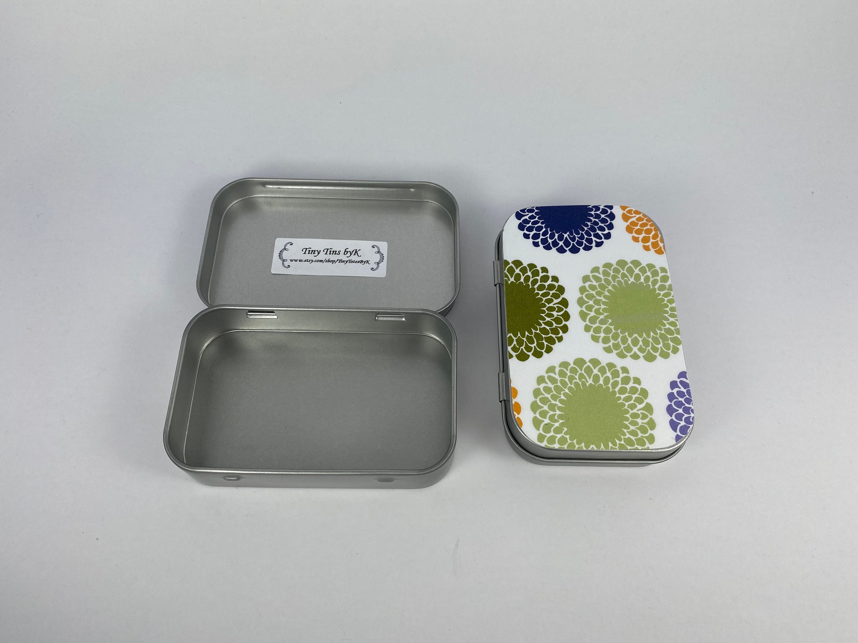 Tiny Tins Notions tin Decorative tin Small tin Hinged tin Etsy
