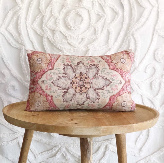 28x46cm Pink Moroccan Lumbar Pillow Moroccan Style Cushion Etsy