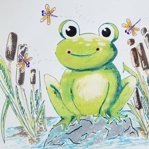 Dazzling frog decor for baby room Frog Baby Shower Nursery Vertical Wall Decor Gender Neutral Colorful Art For Kids My Froggy Stuff 3 Panel Room Giclee Prints Leadcampus Org