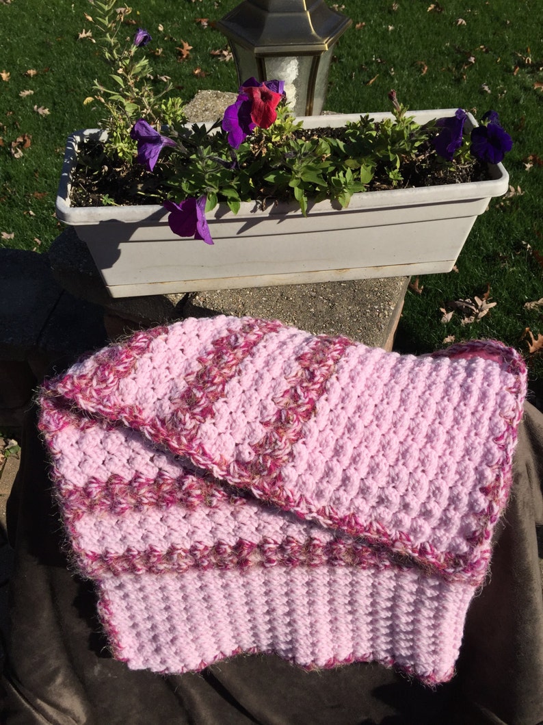 Multipinks Crocheted Baby Blanket Etsy