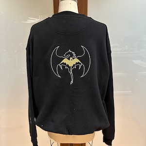 Fourth Wing Tairn and Andarna Embroidered Crew Neck - Officially Licensed