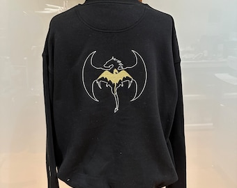 Fourth Wing Tairn and Andarna Embroidered Crew Neck - Officially Licensed