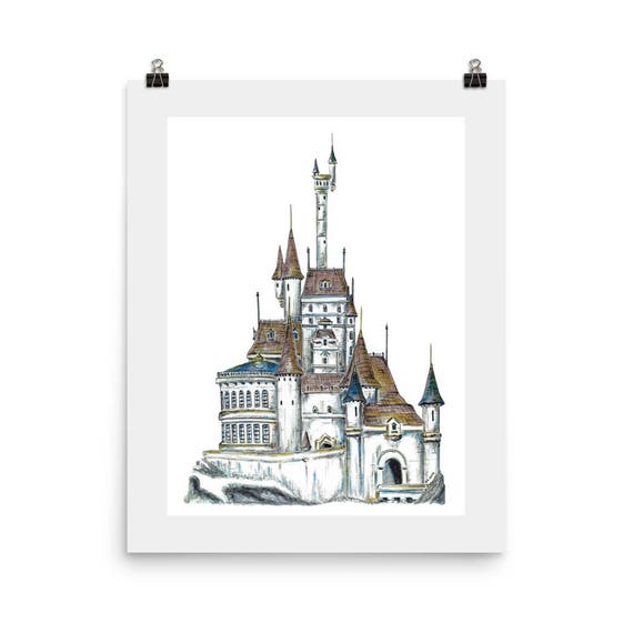 Bells Castle Art Print Beauty And The Beast Disney Princess Etsy Bells Castle Art Print Beauty And The Beast Disney Princess Etsy