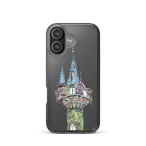 Rapunzel Tower iPhone® Case - Magic Kingdom Art,  Tangled Princess Castle Art, Clear Design