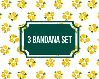 Dog Bandanas | Set of 3 bandanas | Free Shipping in the US | Snap close Bandana | Pet Bandanas |  Dog accessories | Dog Bandana |