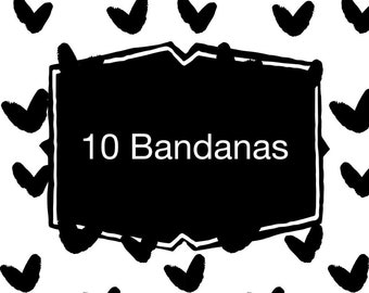 Dog Bandana | set of 10 | Free Shipping in the US | Snap close Bandana | Pet Bandanas | Dog accessories | Dog bandanas | cute dog Bandanas |