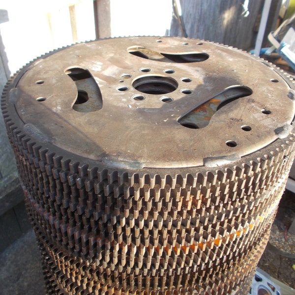 10 Fly Wheel big STEEL cog gear sprocket for MACHINE industrial/ steampunk art --