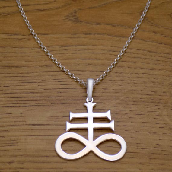 Solid 925 Sterling Silver Brimstone Leviathan Cross Sigil Sulfur Symbol  Satanic Necklace Demonic Seal of Lucifer Sign Pendant With Chain - Etsy