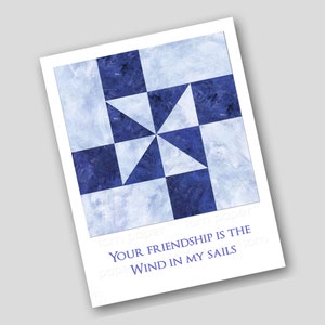 FRIENDSHIP CARDS for Quilt Lovers - Also Available as a PRINT - Matted & ready to frame! - Great gift for your friends that sew! (Q004)