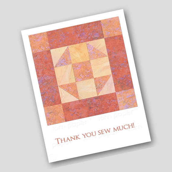 THANK YOU Note Cards for Quilt Lovers 2 Patchwork quilt Etsy