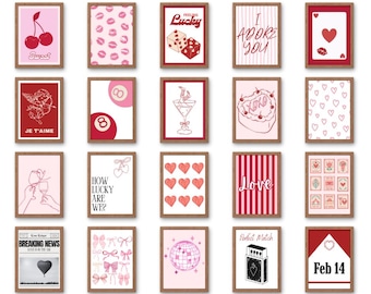 Valentines Day Printable Wall Art, Printable Art Love, Fashion Printable Wall Art, valentines decor, galentines prints,
