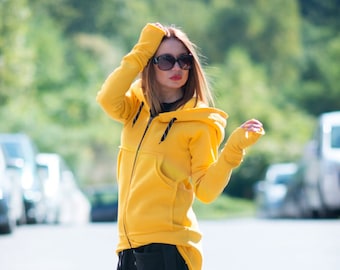 Hooded Sweatshirt, Hoodie, Women Hoodie, Plus Size Clothing, Winter Hoodie, Sweatshirt, Zipper Sweatshirt MELL TP0710W3