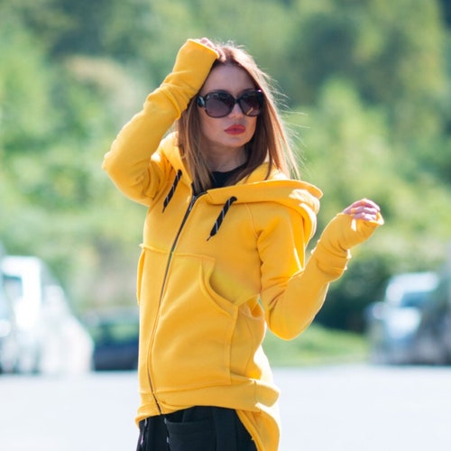 yellow hoodie ladies